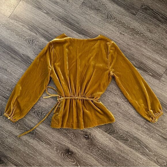 J. Crew faux velvet wrap blouse - Picture 7 of 8